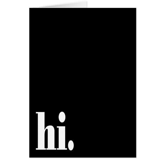 A Simple Hi (Front)