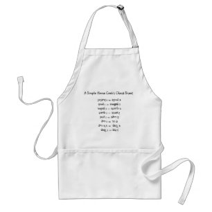 A Simple Home Cook's Cheat Sheet, 3 tsp.= 1 Tbs... Standard Apron