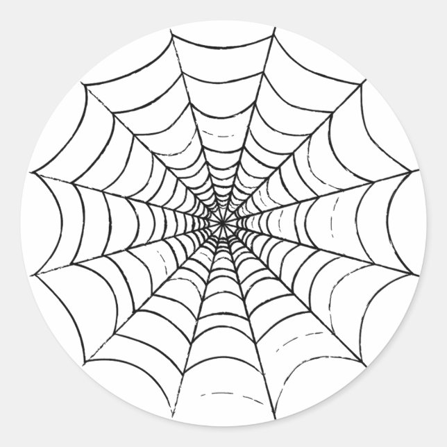 A Simple Spider's Web Classic Round Sticker (Front)