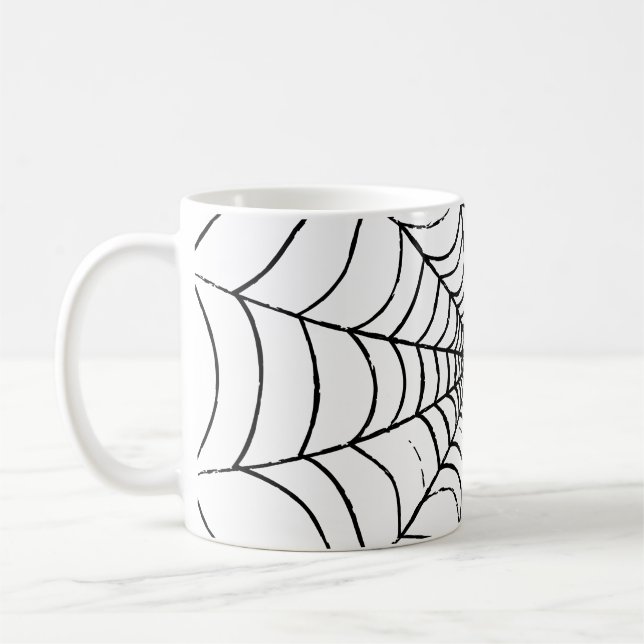 A Simple Spider's Web - Close Up Coffee Mug (Left)