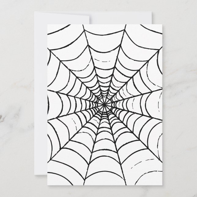 A Simple Spider's Web - Close Up Holiday Card (Front)
