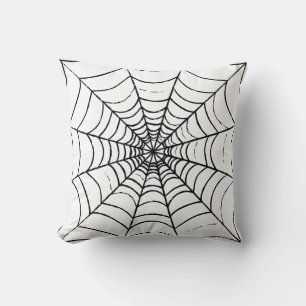 A Simple Spider's Web Throw Pillow