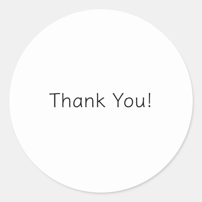 A Simple Thank You Classic Round Sticker (Front)
