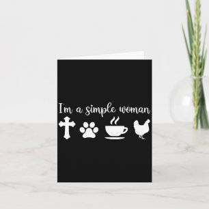 A simple woman jesus dog coffee chicken mothers da card
