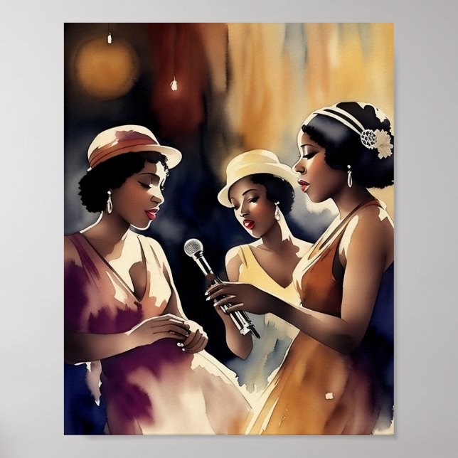 A Singing Group Performing in a Jazz Club Poster (Front)