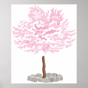 A Single Cherry Blossom Tree Poster