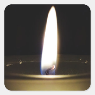 A Single Flame Square Sticker