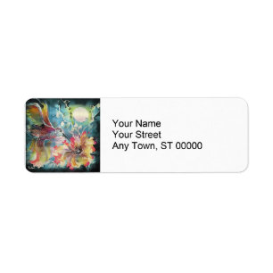 A Single Hummingbird Return Address Label