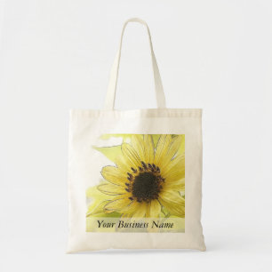 A Single Lemon Yellow Sunflower Tote Bag
