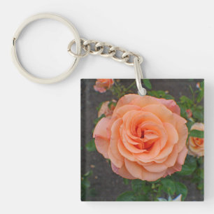 A Single Orange Flower Key Ring