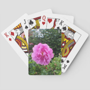 A Single Pink Flower Playing Cards