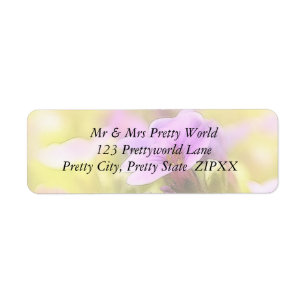 A Single Purple Rock Cress Flower Return Address Label