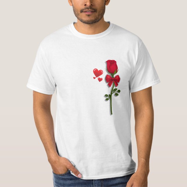  A Single Red Rose in Bloom T-Shirt (Front)