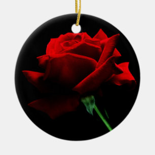 A Single Red Rose Ornament