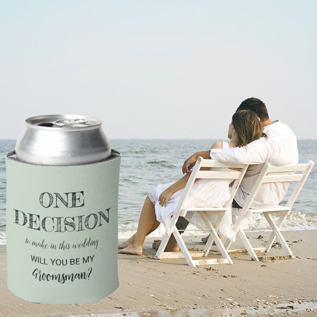 A Single Request: Be My Groomsman Wedding funny Can Cooler (Creator Uploaded)