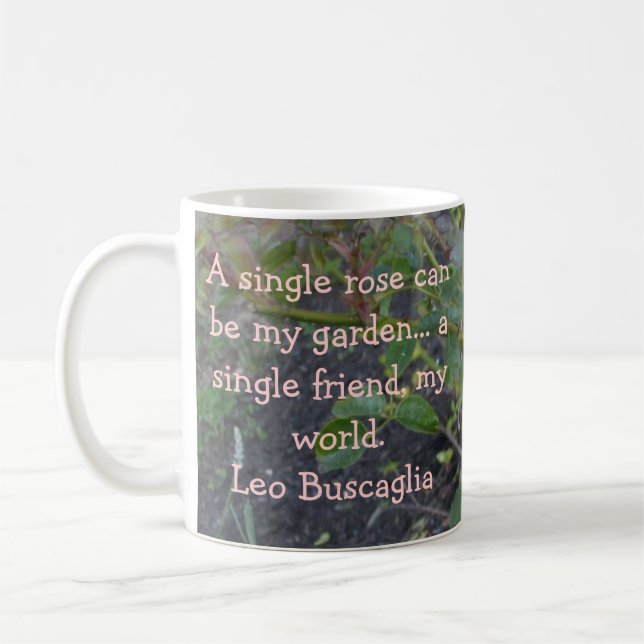 A single rose can be my garden coffee mug (Left)