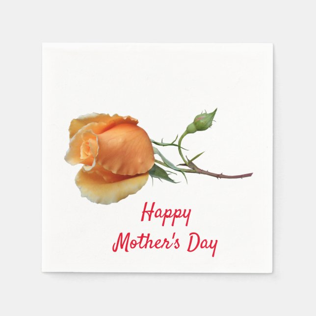A single rose cutting           napkin (Front)