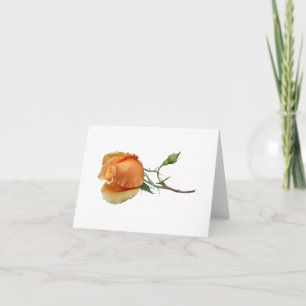 A single rose cutting thank you card