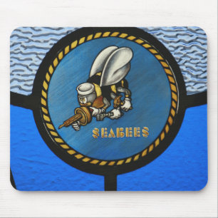 A single Seabee logo Mouse Pad