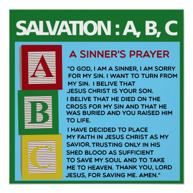 A Sinner's Prayer Poster (Front)