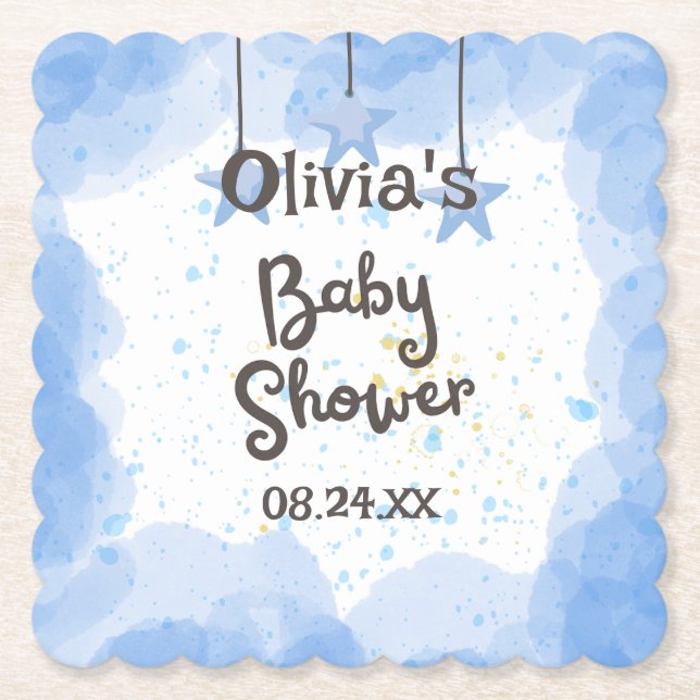 A Sip of Sunshine: Personalised Watercolor  Paper Coaster (Front)