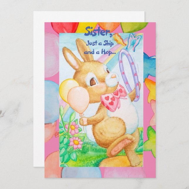 A Sister's Birthday Greetings Card (Front/Back)