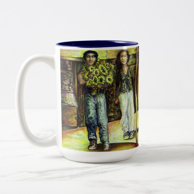 A Sistine ChapeI Phase of a ChaIIenge  Two-Tone Coffee Mug (Left)