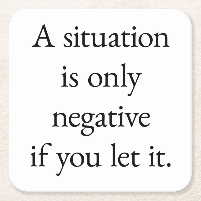 A Situation Paper Coaster (Front)