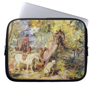 A Sketch for 'Foresters Stalking Deer' (oil over c Laptop Sleeve