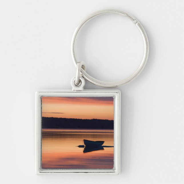 A skiff at sunrise in Eggemoggin Reach in Little Key Ring (Front)