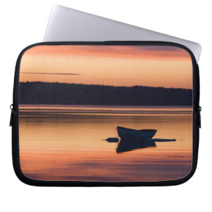 A skiff at sunrise in Eggemoggin Reach in Little Laptop Sleeve
