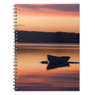 A skiff at sunrise in Eggemoggin Reach in Little Notebook