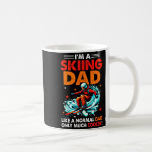 A skiing dad definition much cooler funny father's coffee mug