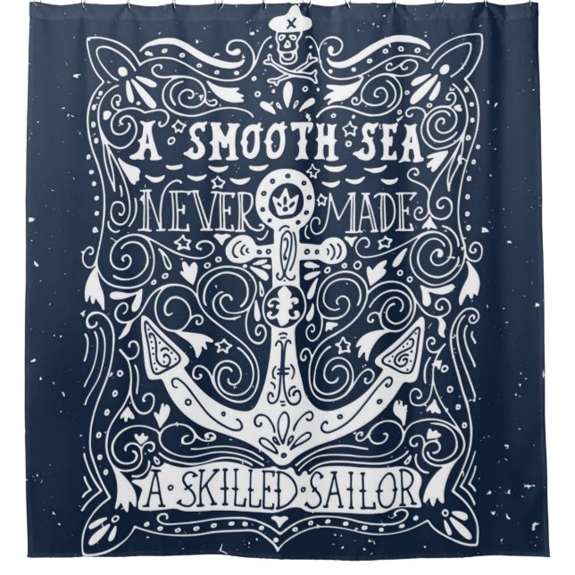 A Skilled Sailor Shower Curtain (Front)