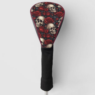 A Skull and Roses Series Design 10 Golf Head Cover