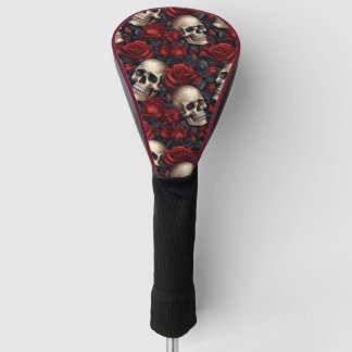 A Skull and Roses Series Design 10 Golf Head Cover