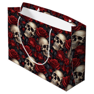 A Skull and Roses Series Design 10 Large Gift Bag