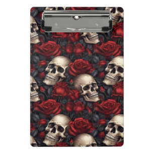 A Skull and Roses Series Design 10 Mini Clipboard