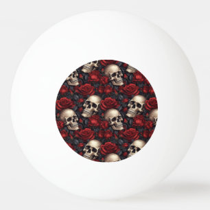A Skull and Roses Series Design 10 Ping Pong Ball