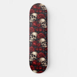 A Skull and Roses Series Design 10 Skateboard