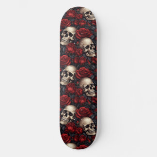 A Skull and Roses Series Design 10 Skateboard