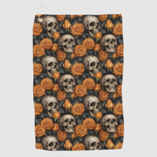 A Skull and Roses Series Design 11 Golf Towel