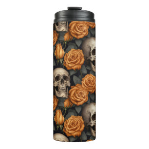 A Skull and Roses Series Design 11 Thermal Tumbler