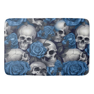 A Skull and Roses Series Design 12 Bath Mat