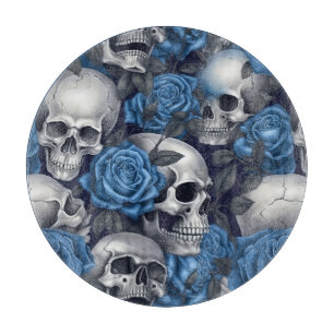 A Skull and Roses Series Design 12 Cutting Board