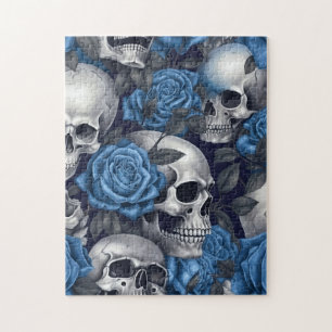 A Skull and Roses Series Design 12 Jigsaw Puzzle