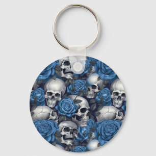 A Skull and Roses Series Design 12 Key Ring