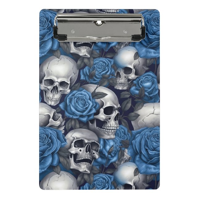 A Skull and Roses Series Design 12 Mini Clipboard (Front)