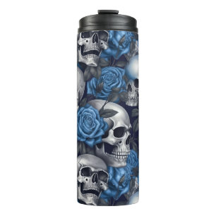 A Skull and Roses Series Design 12 Thermal Tumbler