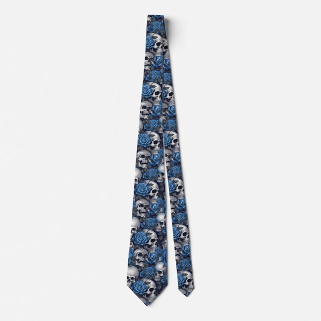 A Skull and Roses Series Design 12 Tie (Front)